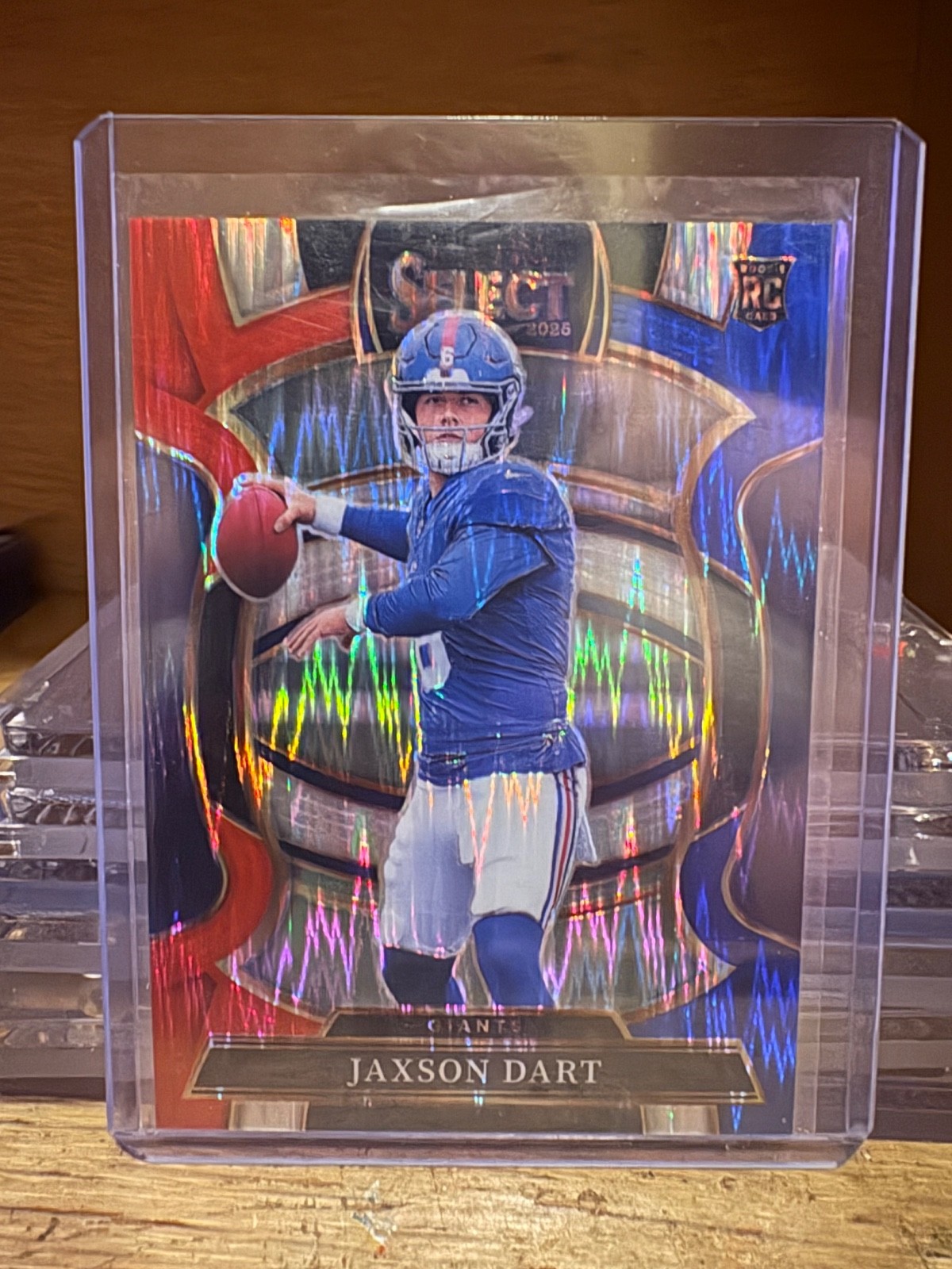 2025 Panini Select - Concourse Jaxson Dart #93 Red & Blue Shock Prizm (RC)