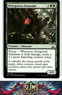 Magic the Gathering MTG Rivals of Ixalan Overgrown Armasaur #141 Buy 2 Get 1