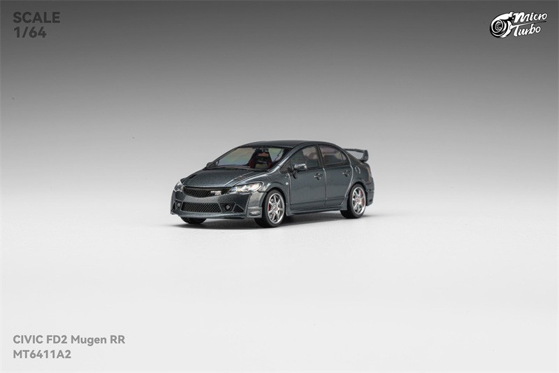 Micro Turbo 1:64 Civic FD2 Mugen RR metallic grey Diecast Model