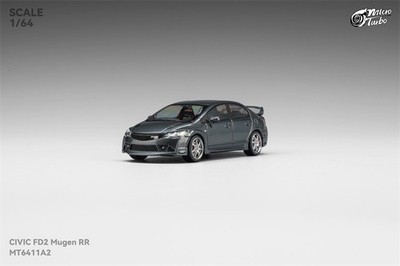 Micro Turbo 1:64 Civic FD2 Mugen RR metallic grey Diecast Model