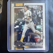 2026 Topps Series 1 Celebrations Christian Yelich Walk This Way #154