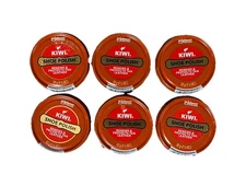 6x Kiwi Shoe Polish Tan Quick Shoe Polish Shine Wax Paste 32 g Each Tin