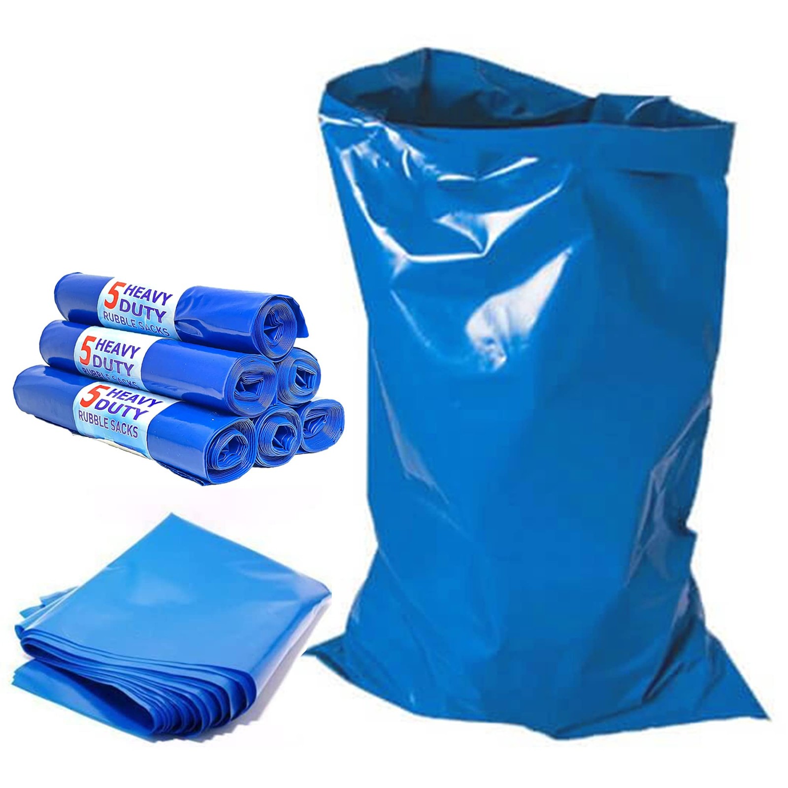 HOMESmith Large Heavy Duty Rubble Blue Sacks Builders and DIY Choice Rubble Bags