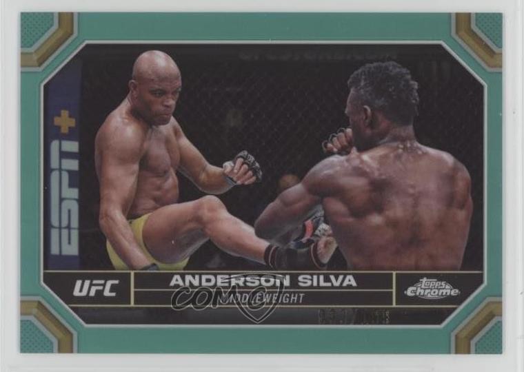 2024 Topps Chrome UFC Aqua Refractor 33/199 Anderson Silva #17 1d77