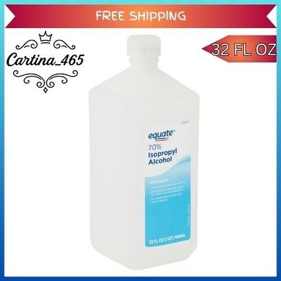 Equate 70% Isopropyl Alcohol Antiseptic 32 oz | First Aid Rubbing Skin Cleaner