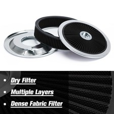 For Sbc Bbc 14 X 3 Round Black High Flow Thru Washable Air Cleaner Drop Base For Sbc Bbc 14 X 3 Round Black High Flow Thru Washable Air Cleaner Drop Base