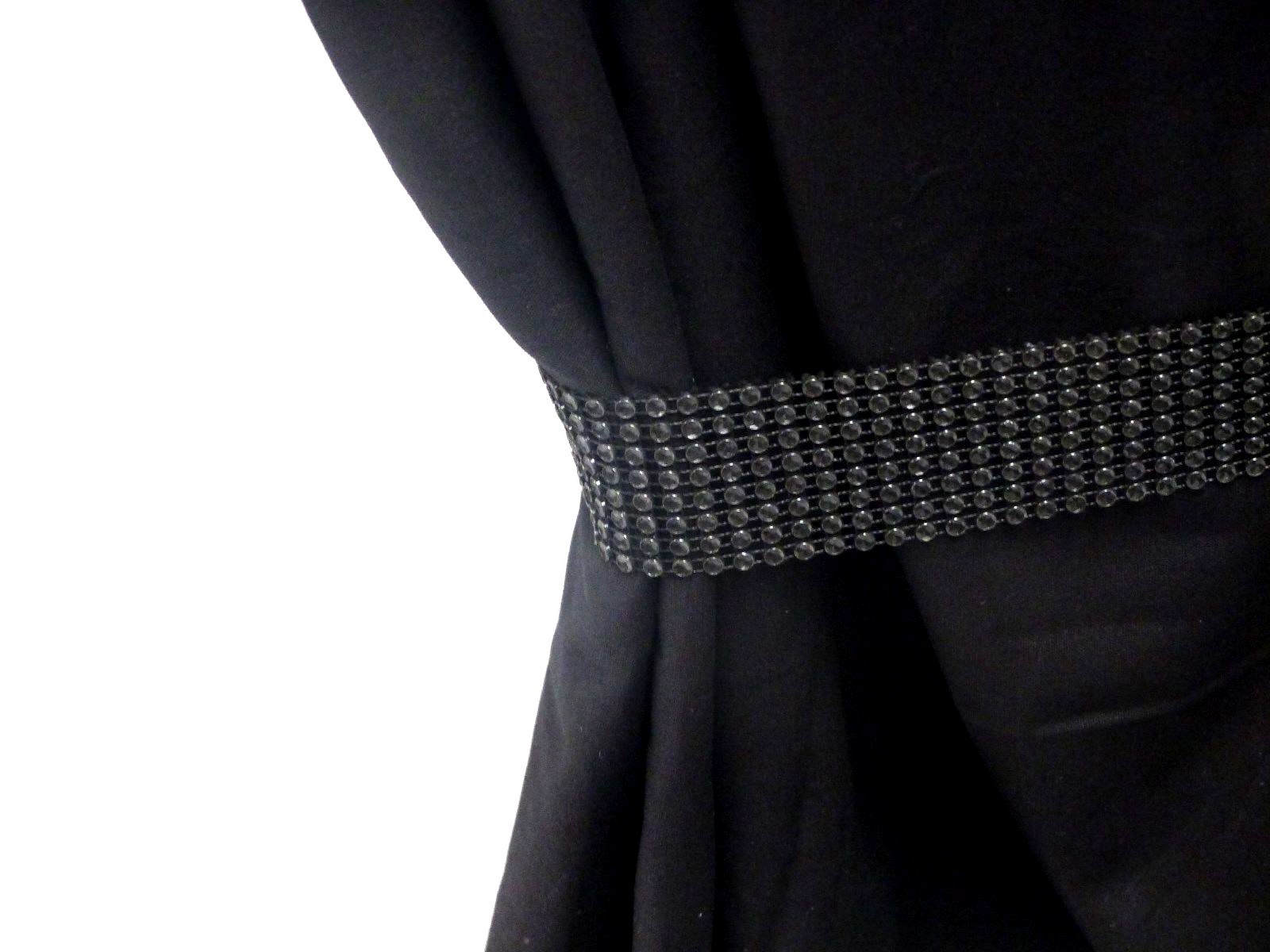 DIAMANTE CRYSTAL TIE BACKS HOLDBACKS CURTAINS & VOILES (PACK OF 2) PAIR