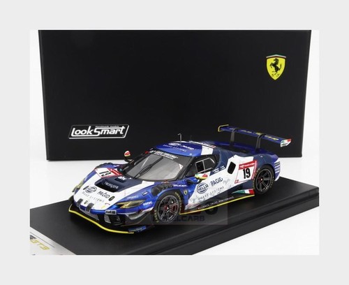 Miniature 1/43 Looksmart Ferrari 296 GT3 #20 Nürburgring 2023 - Weiss Krumbach