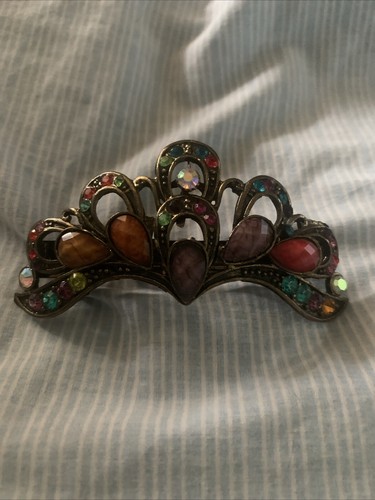 Retro Medium Large 3”+ Clip Hair Barrette Vintage Colorful Pretty Hair Jewelry - Picture 14 of 22