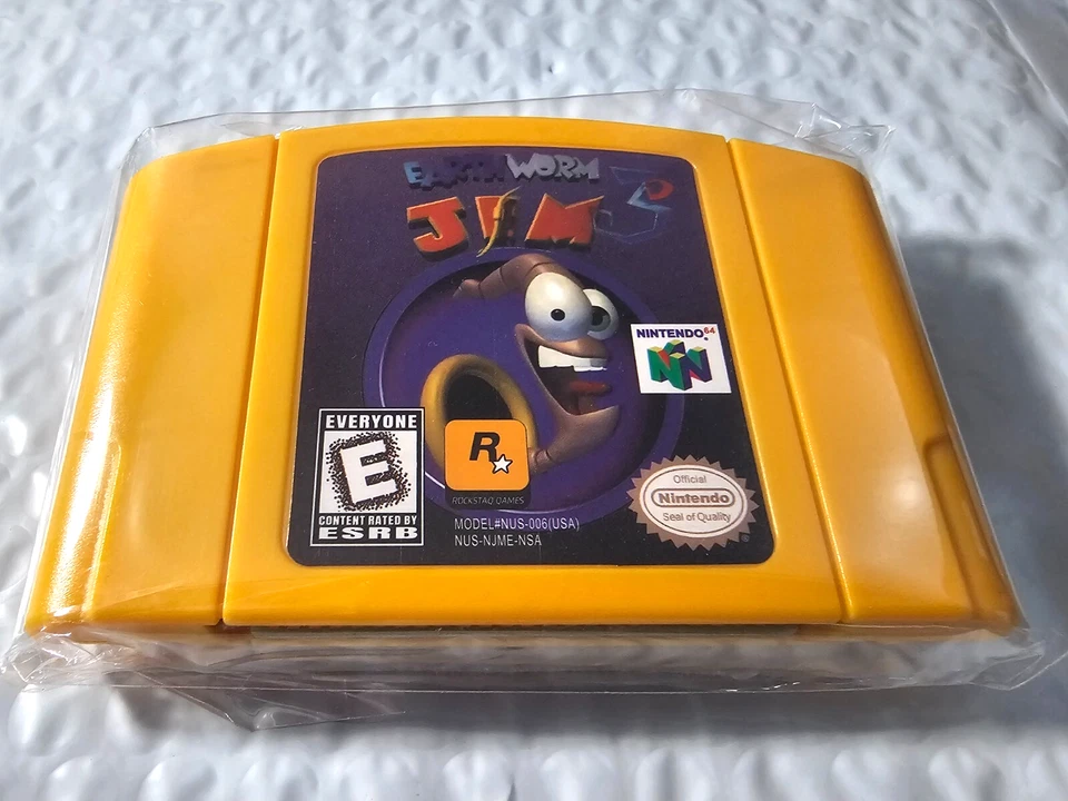 Nuevo Nintendo 64 Earthworm Jim 3D N64 Nintendo 1999 Rockstar Cartucho Juego Foto 3 de 4