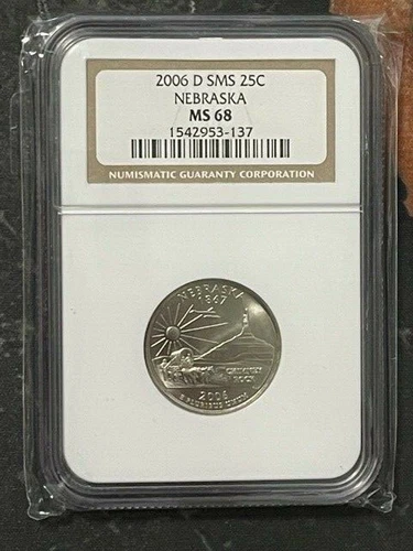 2006 D SMS NEBRASKA 25C NGC Grade MS 68 1542953-137