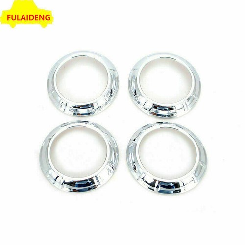 4P For Jeep Wrangler JK 2007-2017 Chrome Inner Console AC Outlet Vent Ring Trim - Picture 4 of 4