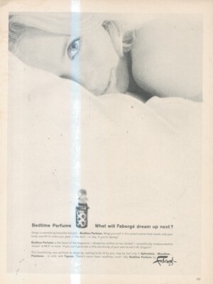 B10 VOGUE/HARPERS/NOVA ADVERT 13X10 BEDTIME PERFUME - BY FABERGE