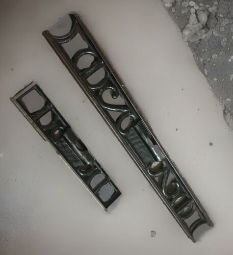 Antique L.S.S. Co. Starrett 18" & 9” Cast Iron Machinist Levels Set Of 2 - Picture 2 of 4