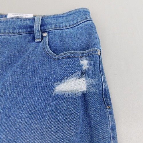 Style & Co High Rise Frayed Hem Ripped Denim Bermuda Shorts 16, Santa Ana #8052 - Picture 4 of 9
