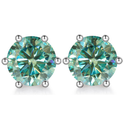 1KT Moissanite Ohrringe S925 Silber VVS1 GRA Edelstein 18K Platin Finish Schmuck