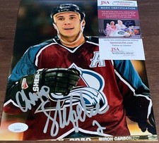 Sylvain Lefebvre Signed Autographed 8x10 Photo Colorado Avalanche Champs Ins JSA