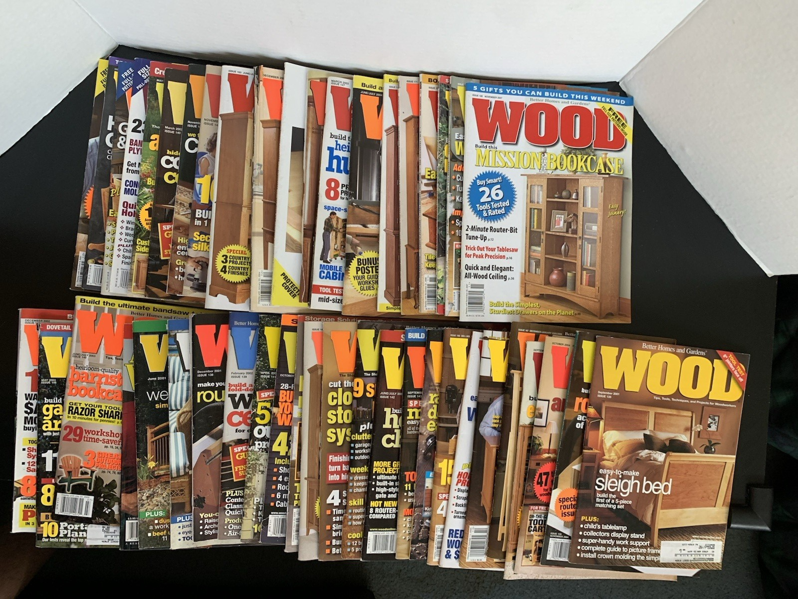 Vintage WOOD Magazine Lot of 45 Issues - 2000s BHG Woodworking Collection