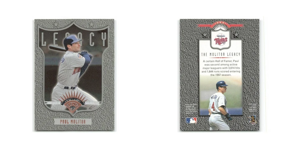 Paul Molitor 1997 Leaf #362 Minnesota Twins Baseball Card NM - Image 3 of 3