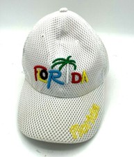 Florida Vintage adjustable Hat Cap Palm Tree White