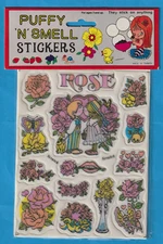 HTF Vintage Mark 1 Puffy & Smell Stickers ROSE Scratch & Sniff