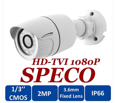 Speco VLB2TW Security Color Camera W/ 2MP HD-TVI