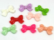25 Mixed Color Flatback Resin Bowknot Bows Knots Cabochons 25X15mm Embellishment