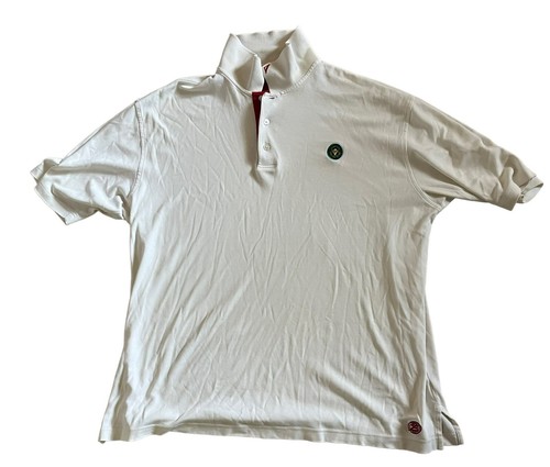 White Tennis Polo Shirt International Hall of Fame Head Size Large