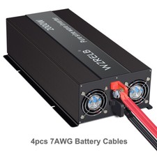 12V to 120V 2000W Power Inverter Pure Sine Wave Car Power Supply DC to AC Motor