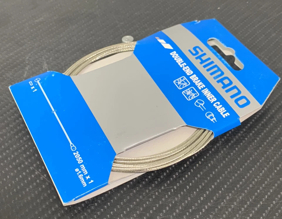Cabo interno de freio Shimano genuíno aço com extremidade dupla estrada/MTB 1,6x2050mm - RÁPIDO! - Imagem 3 de 4