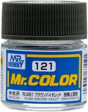 Mr. Hobby C121 Mr. Color Semi Gloss RLM81 Brown Violet Lacquer Paint 10ml - US