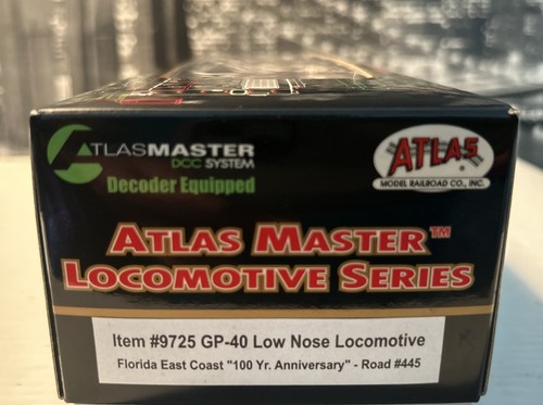 Rare HO Atlas Master 9725 GP-40 Low Nose Locomotive Train FEC 1995 SEALED NEW - Picture 11 of 11