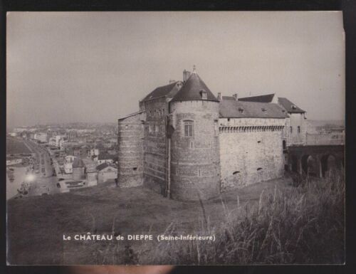 Chateau de Dieppe- Seine Inférieure - Photo déco train compartiment SNCF - 18x24 - Foto 1 di 2