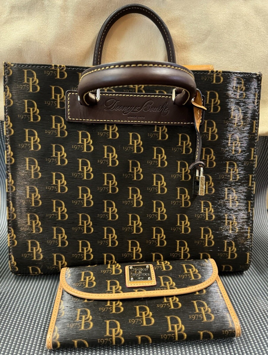 Dooney & Bourke Vachetta Leather Satchel Tote Crossbody w  display picture 3