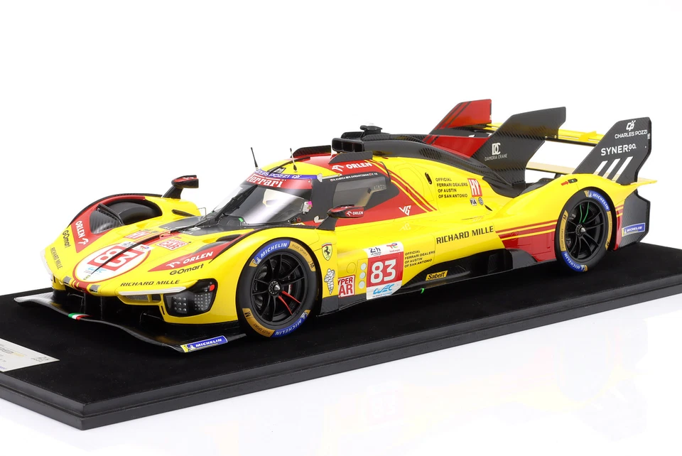 New LOOKSMART FERRARI 499P 3.0L TURBO V6 2024 1:12 Model Car Yellow LS1212 KidBX - Image 2 of 4