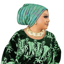 Fashion Women African Bonnet Hat Turban Head Wrap Cap Nigerian Headtie Headwear