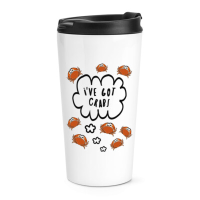 I've Got Crabs Reisebecher Tasse lustiger Witz Tier Krabbe Thermobecher