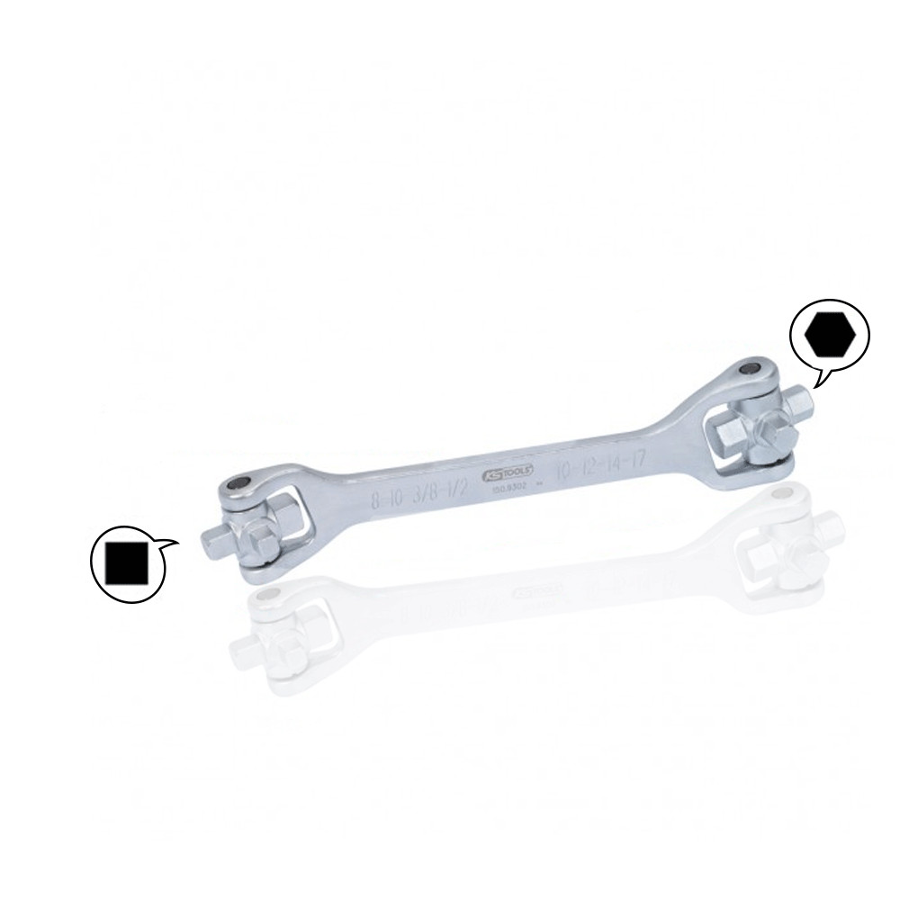 Clé de vidange universelle KS TOOLS 150.9302 en acier forgé haute résistance