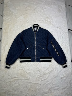 MSGM Milano oversized big logo denim bomber