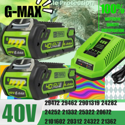 #ad 40V 6.0Ah For Greenworks G MAX Lithium Battery 29472 29462 29252 20202or Charger $226.00