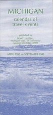 1980 Michigan Calendar of Travel Events Booklet