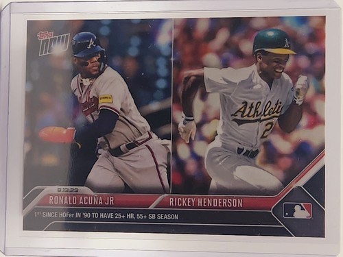2023 Topps Now 701 Ronald Acuña Jr. / Rickey Henderson