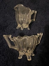 Vtg Elegant Sugar Bowl and Creamer