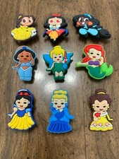 Disney Princesses 9 pc Shoe Charms Bracelet Charms