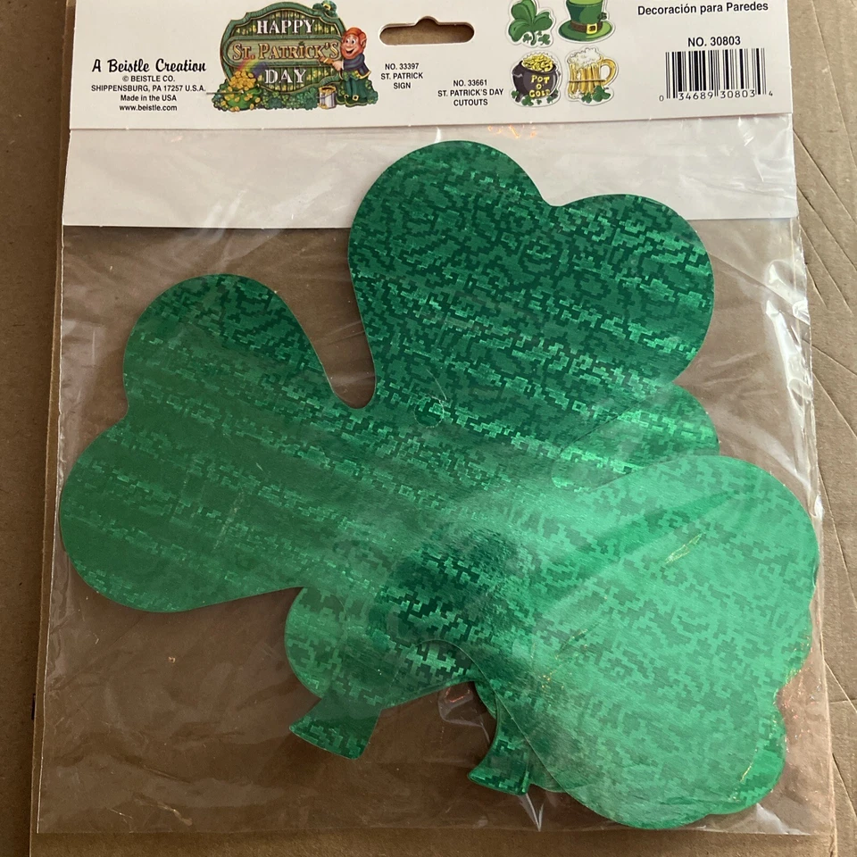 Recortes de trébol de lámina en relieve de 3 a 9 pulgadas Foto 2 de 3