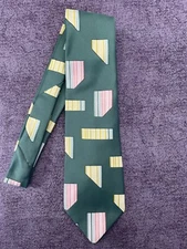 Vintage Richman Brothers Green Patterned Neck Tie