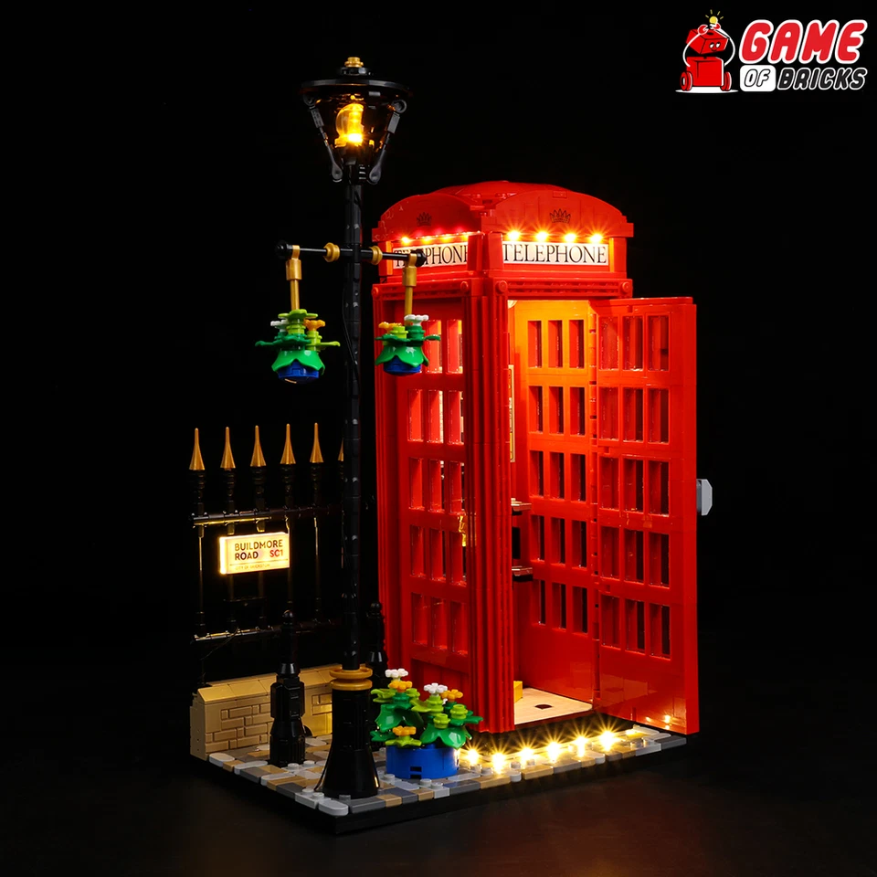 Kit de luz para caixa telefônica Red London - Compatível com LEGO® 21347 (Clássico) - Imagem 3 de 4