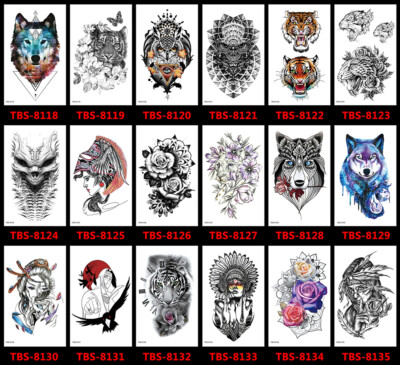 Men Women Sleeve Arm waterproof Temporary Tattoo Stickers US Seller