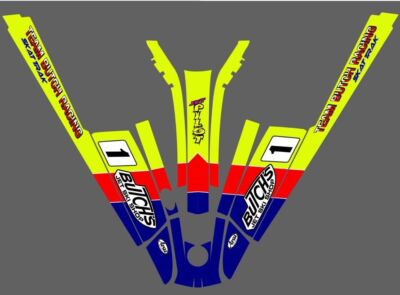KAWASAKI JET SKI 440 550 TEAM BUTCH COMPLETE GRAPHICS KIT WRAP