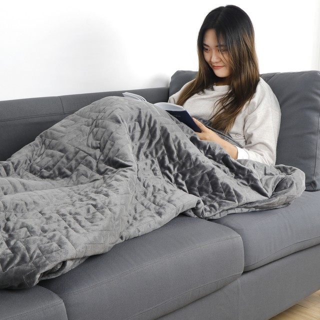 Sleep Heavy Weighted Blanket 15lbs Reduce Stress Anxiety W